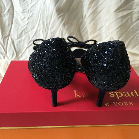 Kate Spade Midnight Blue Sparkle Heels - Picture 6 of 9